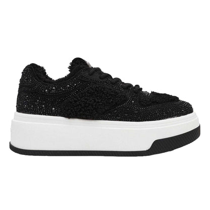 Black - Front - Steve Madden Womens-Ladies Dynamo RF Trainers