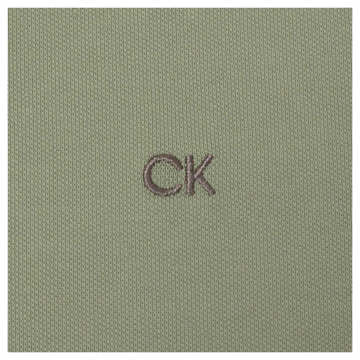 Sage - Lifestyle - Calvin Klein Mens Embroidered Collared Short-Sleeved Polo Shirt