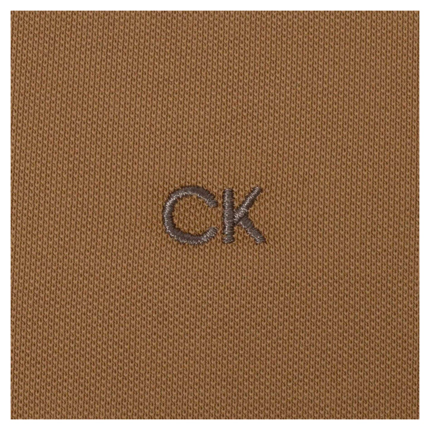 Biscuit - Lifestyle - Calvin Klein Mens Embroidered Collared Short-Sleeved Polo Shirt