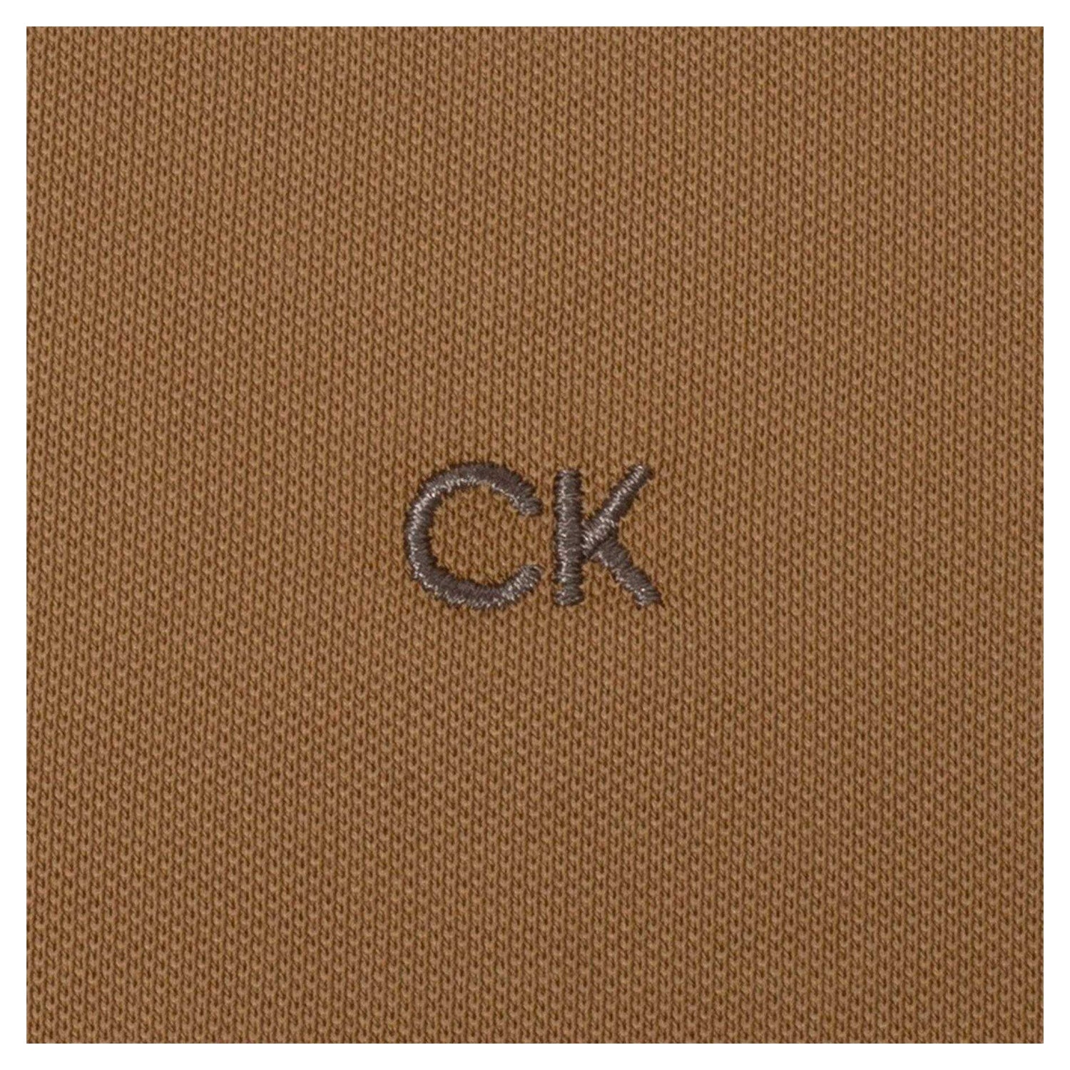 Biscuit - Lifestyle - Calvin Klein Mens Embroidered Collared Short-Sleeved Polo Shirt