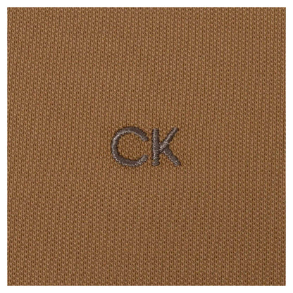 Biscuit - Lifestyle - Calvin Klein Mens Embroidered Collared Short-Sleeved Polo Shirt