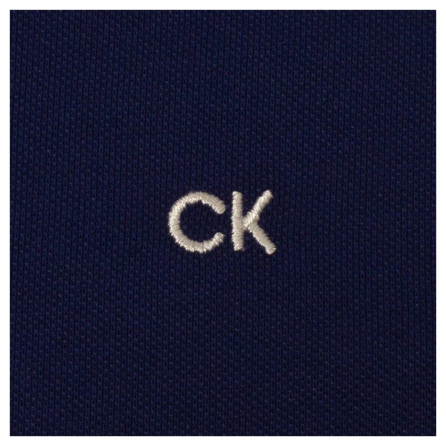 French Navy - Lifestyle - Calvin Klein Mens Embroidered Collared Short-Sleeved Polo Shirt