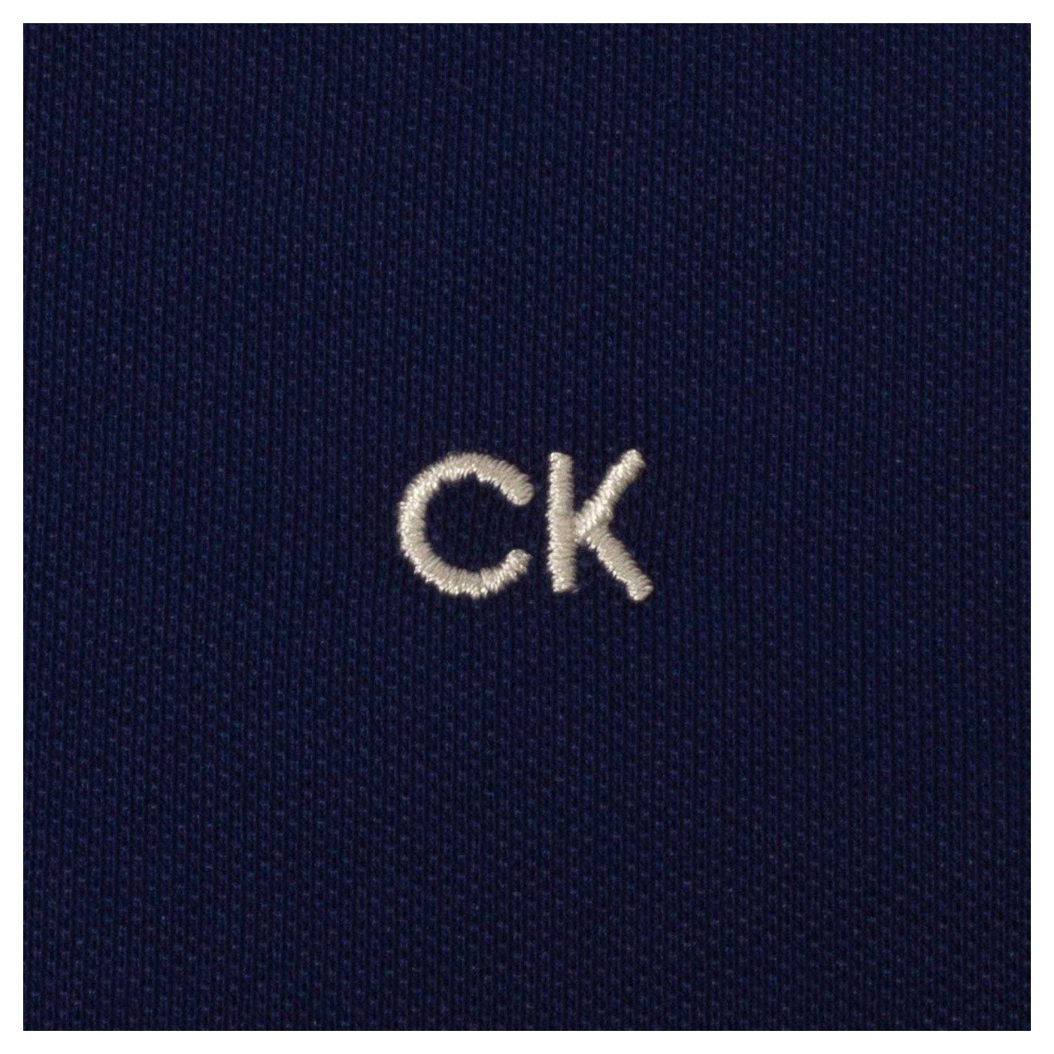 French Navy - Lifestyle - Calvin Klein Mens Embroidered Collared Short-Sleeved Polo Shirt