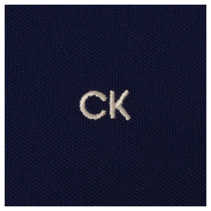 French Navy - Lifestyle - Calvin Klein Mens Embroidered Collared Short-Sleeved Polo Shirt