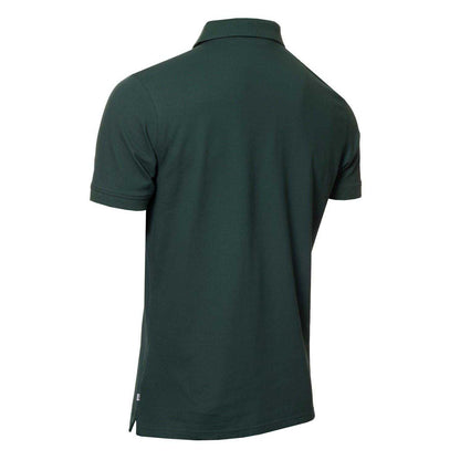 Pine Green - Back - Calvin Klein Mens Embroidered Collared Short-Sleeved Polo Shirt