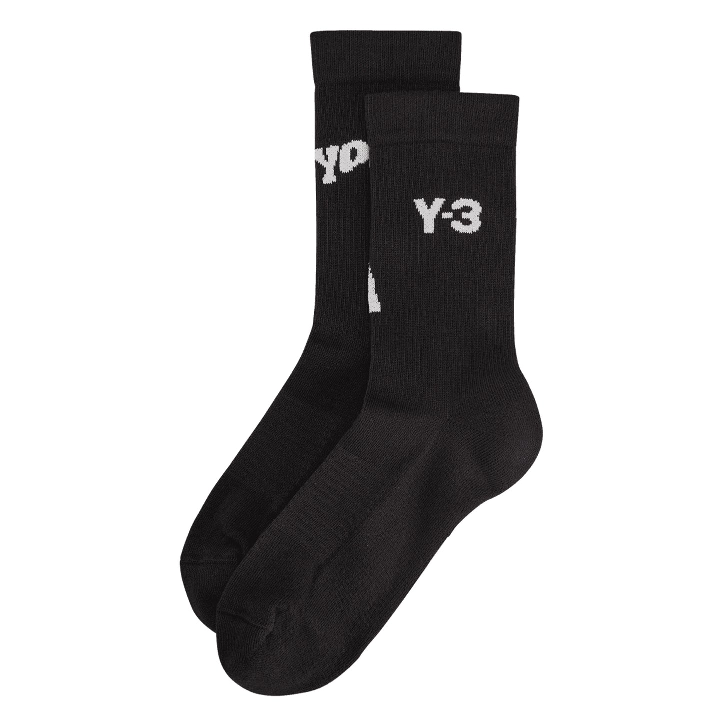 Black - Front - Y-3 Unisex Adult Crew Socks