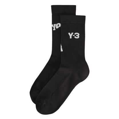 Black - Front - Y-3 Unisex Adult Crew Socks