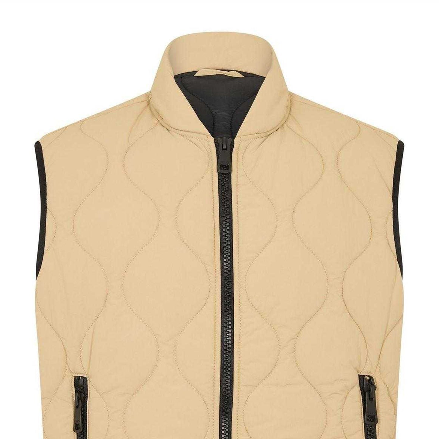 Medium Beige - Back - Hugo Mens Sleeveless Gilet