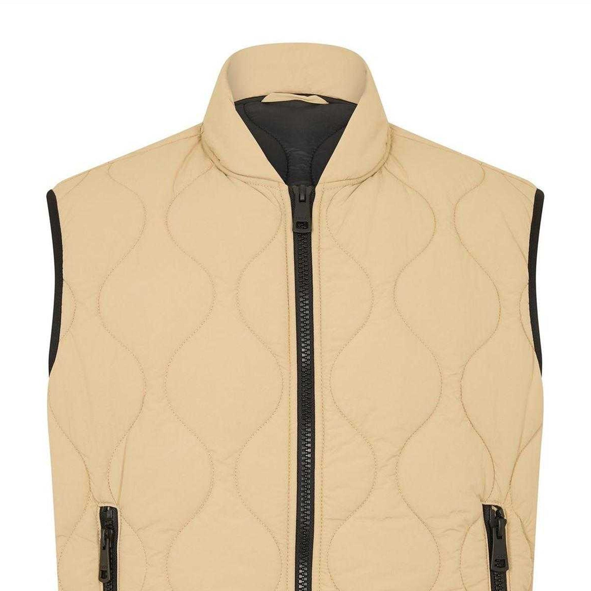 Medium Beige - Back - Hugo Mens Sleeveless Gilet