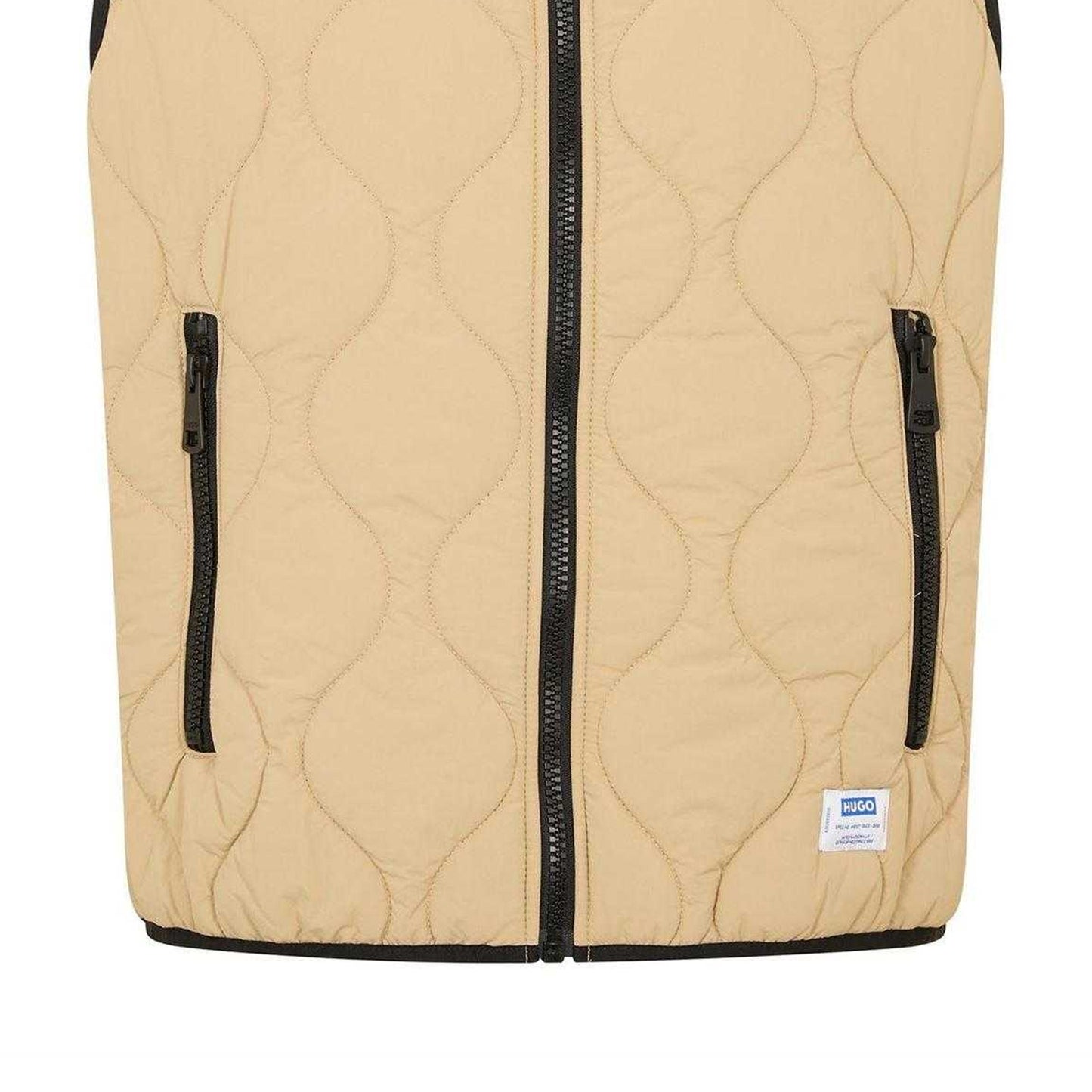 Medium Beige - Side - Hugo Mens Sleeveless Gilet