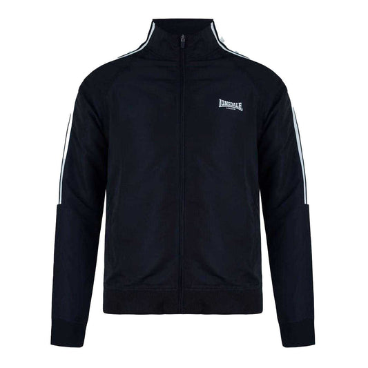 Black - Front - Lonsdale Mens Stripes Track Jacket