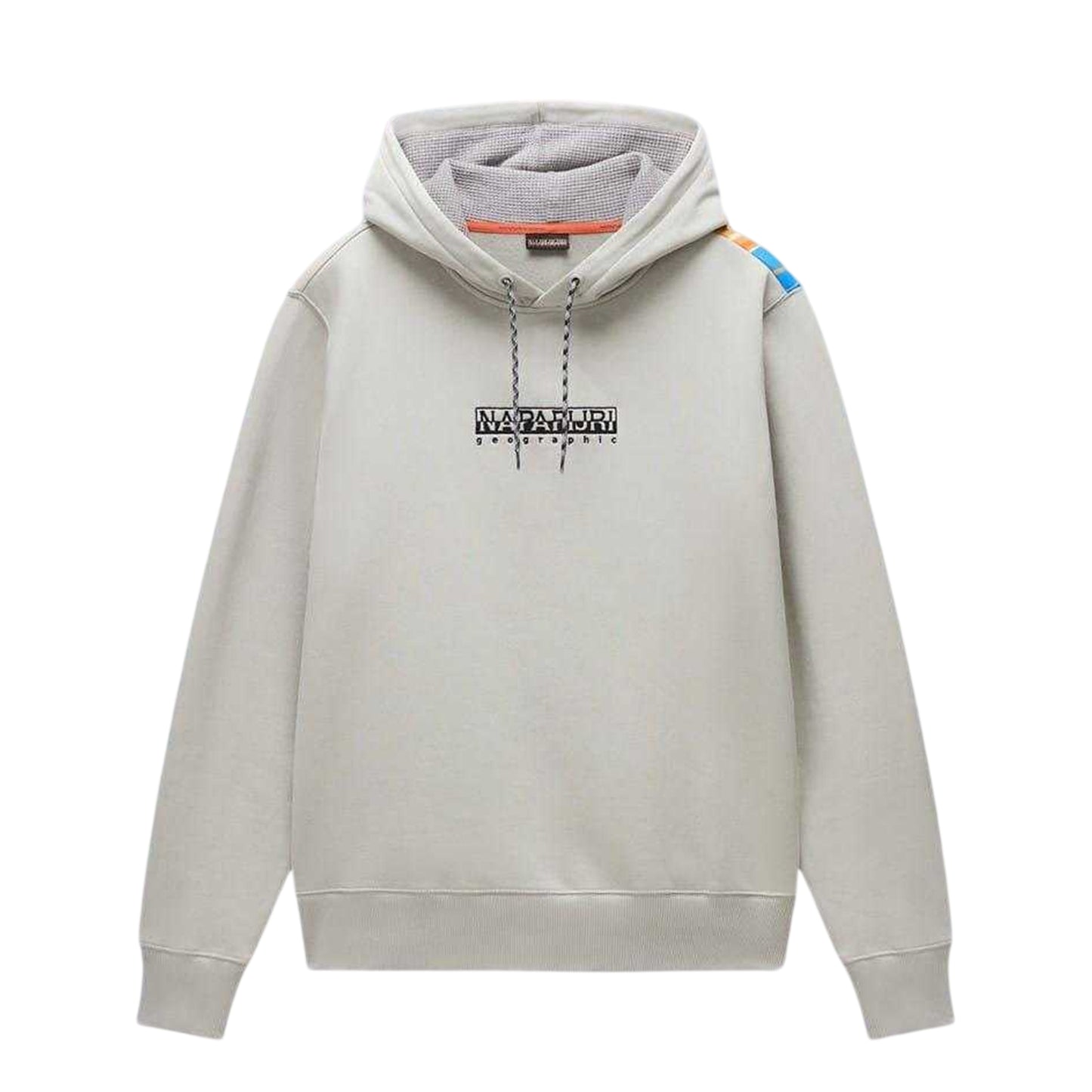 Grey - Front - Napapijri Mens Fiemme Hoodie