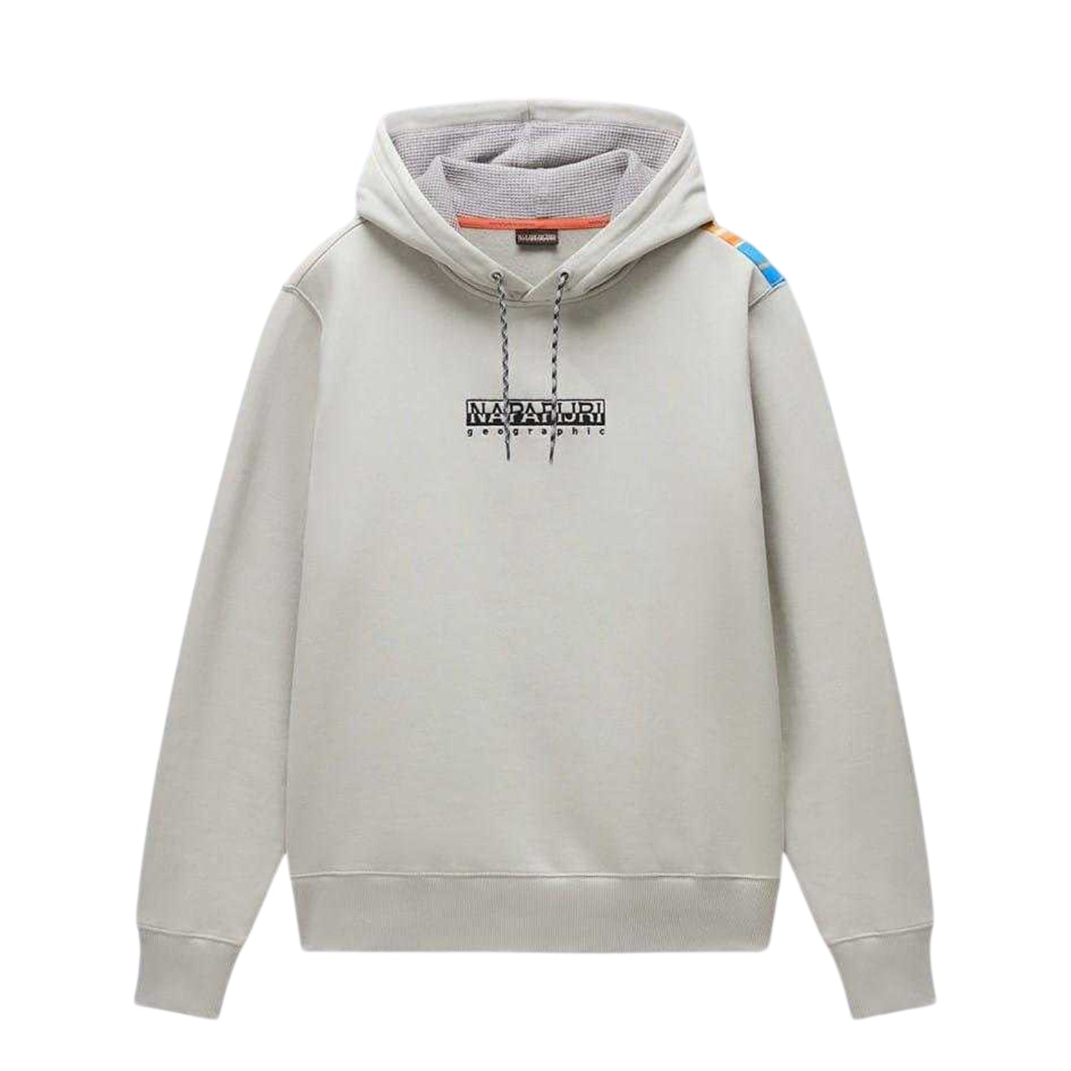 Grey - Front - Napapijri Mens Fiemme Hoodie