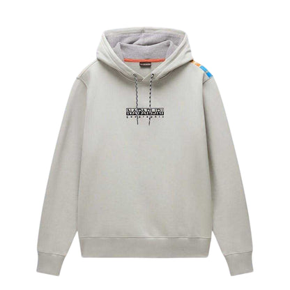 Grey - Front - Napapijri Mens Fiemme Hoodie
