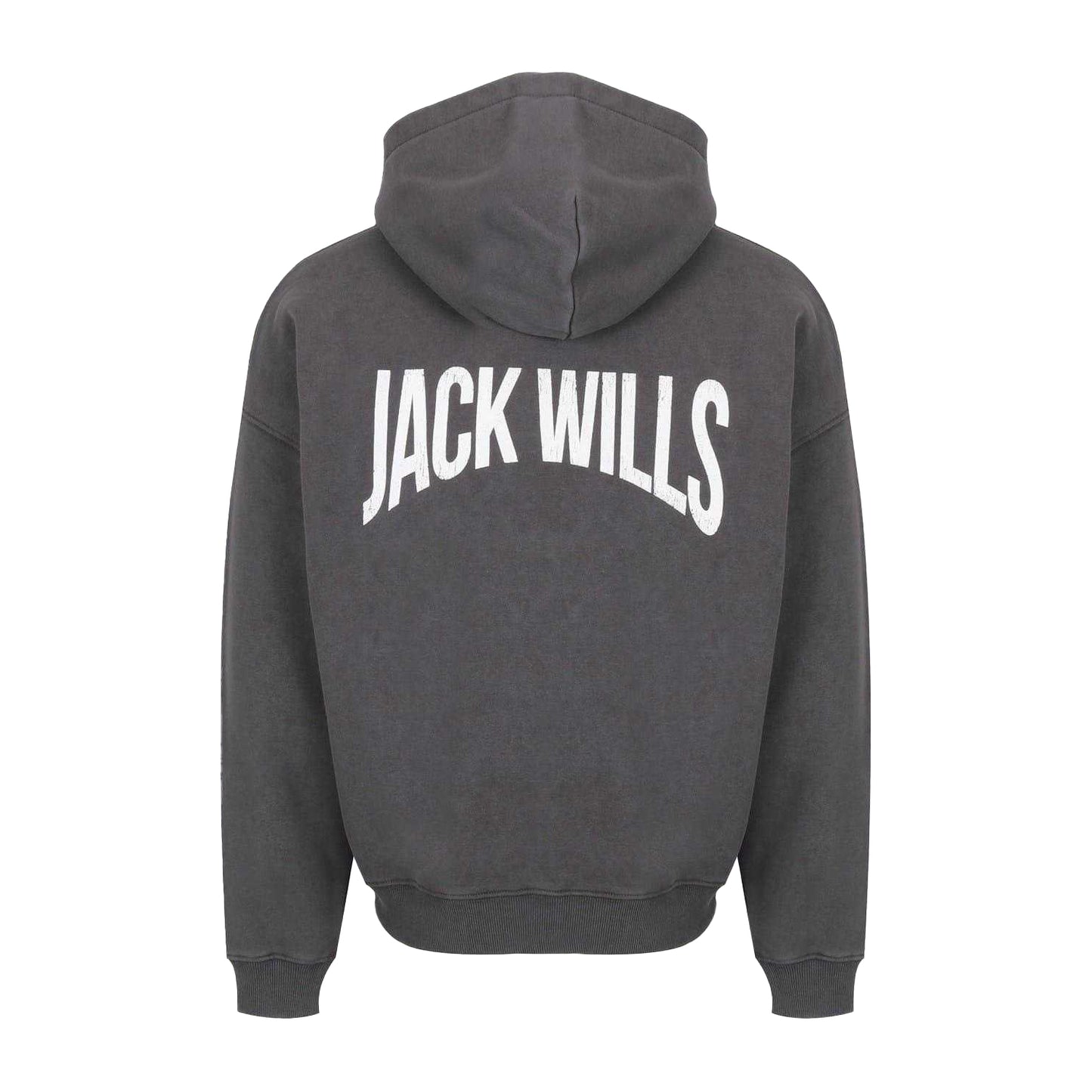 Forged Iron - Back - Jack Wills Mens Oversized Full Zip Hoodie