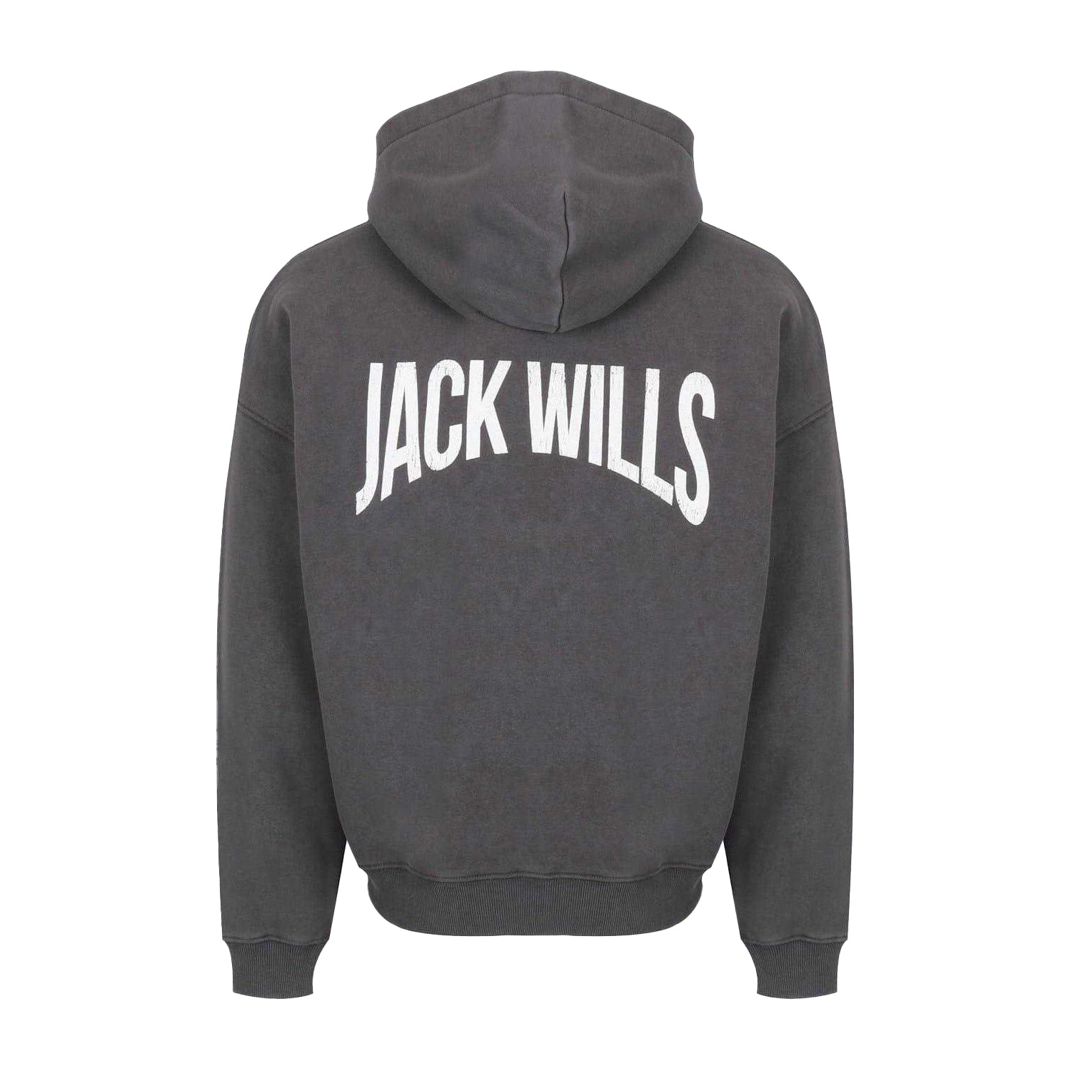 Forged Iron - Back - Jack Wills Mens Oversized Full Zip Hoodie