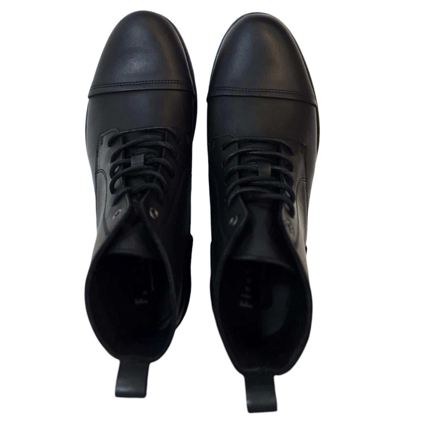 Black - Lifestyle - Firetrap Mens Focus Leather Block Heel Boots