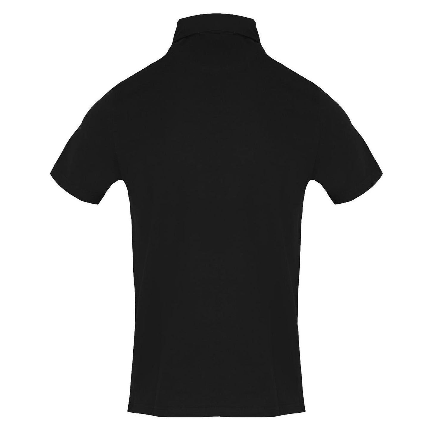 Black - Back - Aquascutum Mens Collared Short-Sleeved Polo Shirt