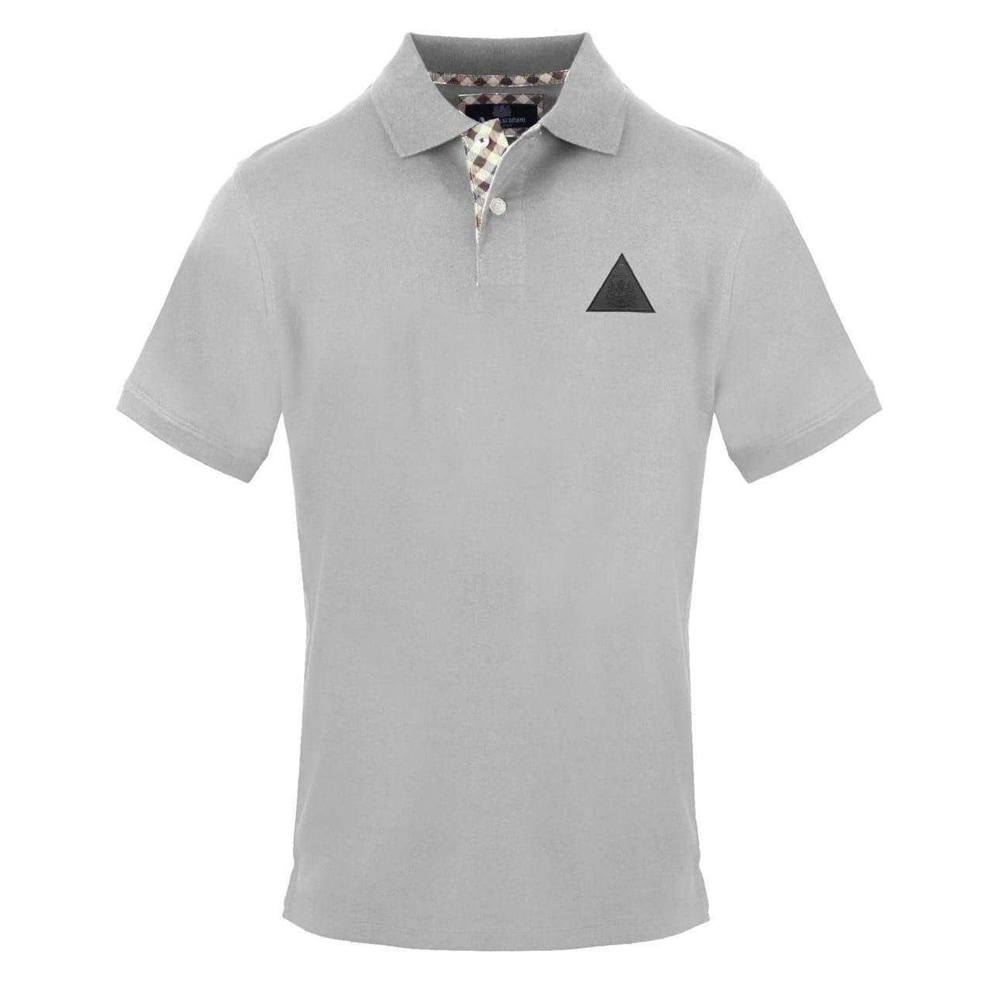 Grey - Front - Aquascutum Mens Collared Short-Sleeved Polo Shirt