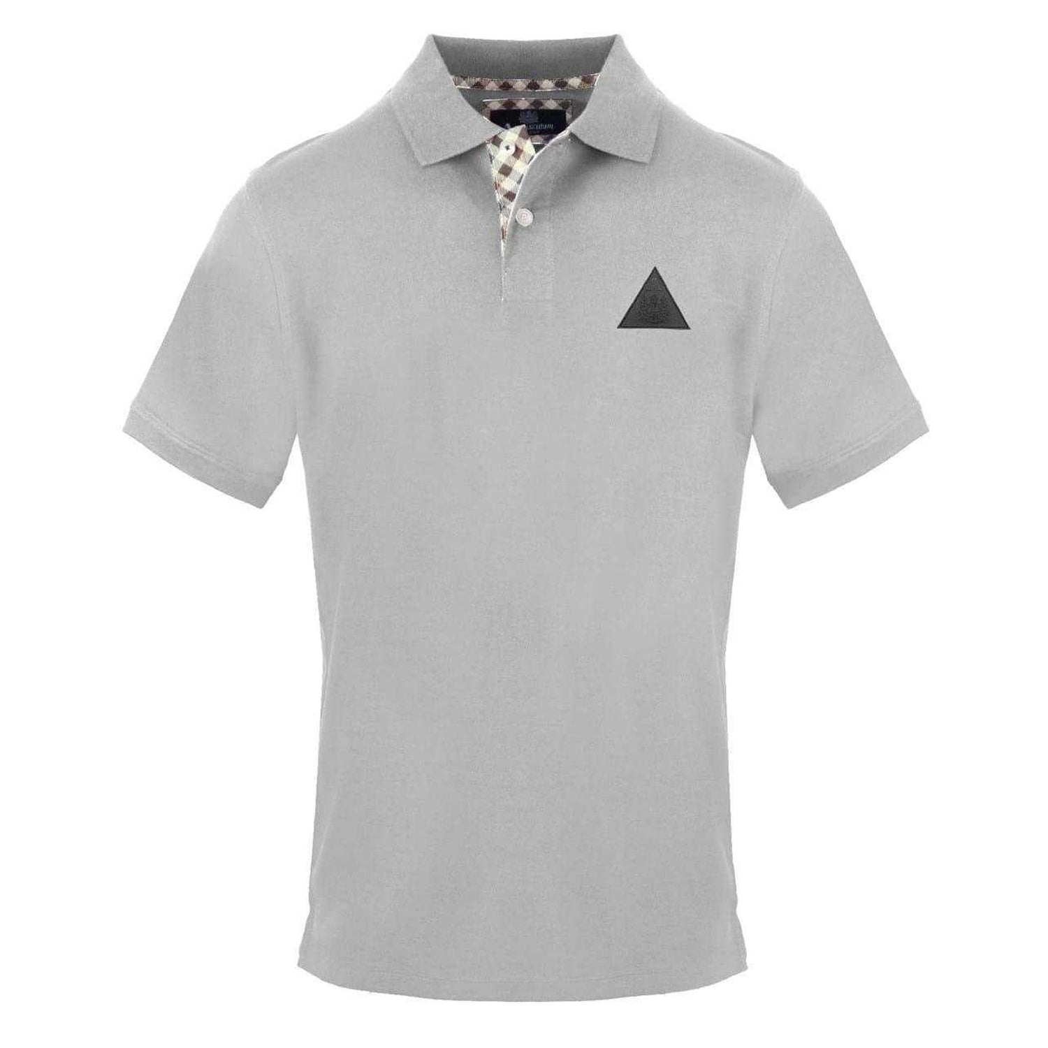 Grey - Front - Aquascutum Mens Collared Short-Sleeved Polo Shirt