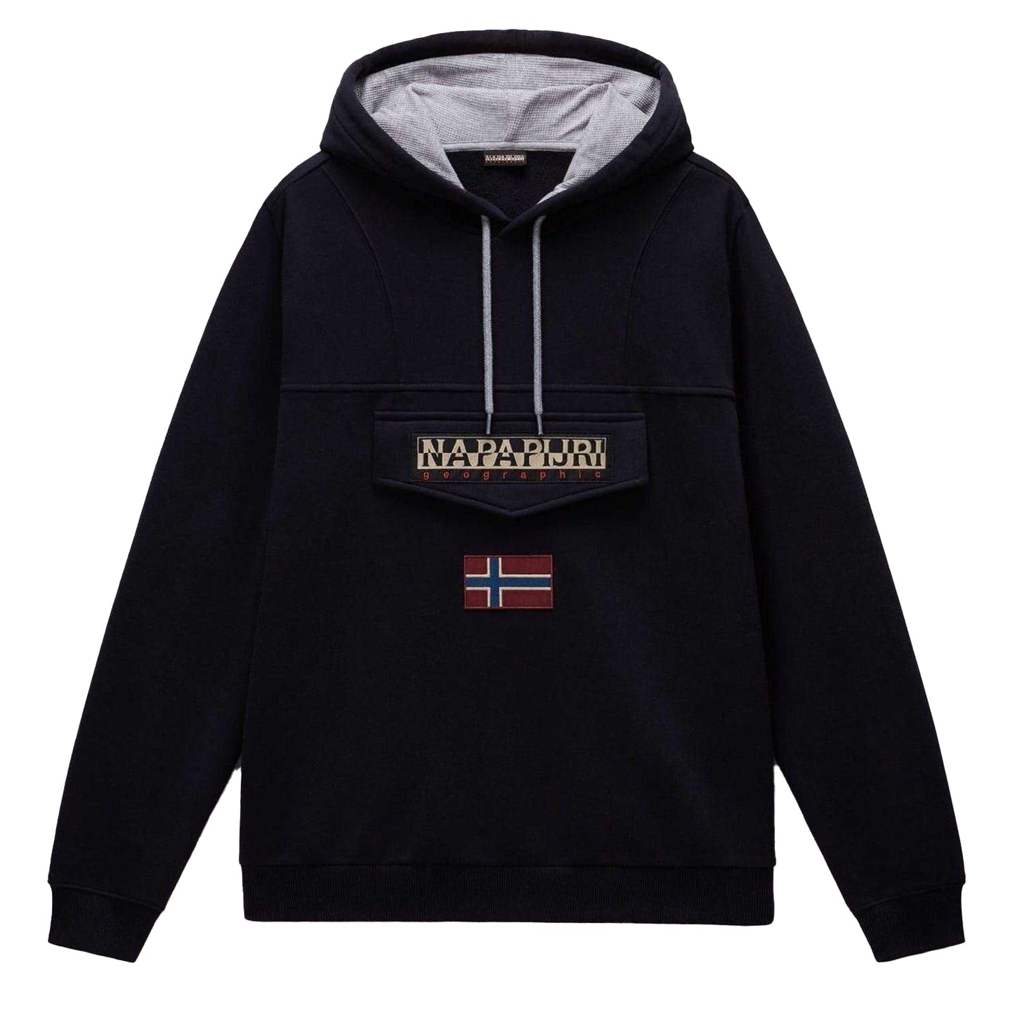 Black Beauty - Front - Napapijri Mens Burgee Regular Hoodie