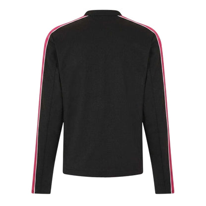 Black-Red - Back - Diesel Mens Contrast Panel Long-Sleeved Biker Jacket