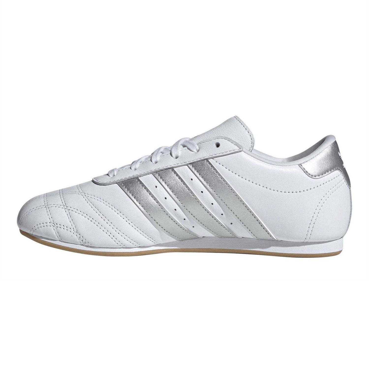 White-Silver - Side - Adidas Womens-Ladies Lace Up Taekwondo Trainers