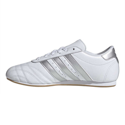 White-Silver - Side - Adidas Womens-Ladies Lace Up Taekwondo Trainers