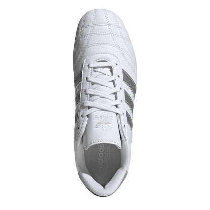 White-Silver - Lifestyle - Adidas Womens-Ladies Lace Up Taekwondo Trainers