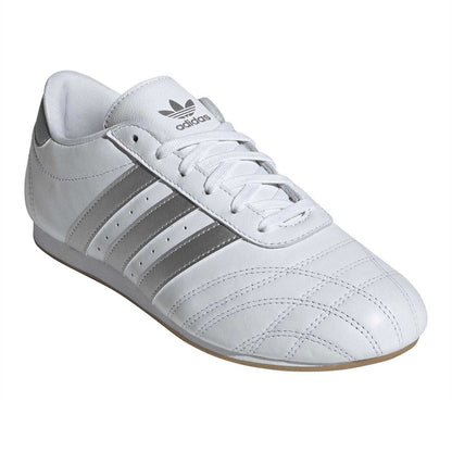 White-Silver - Pack Shot - Adidas Womens-Ladies Lace Up Taekwondo Trainers