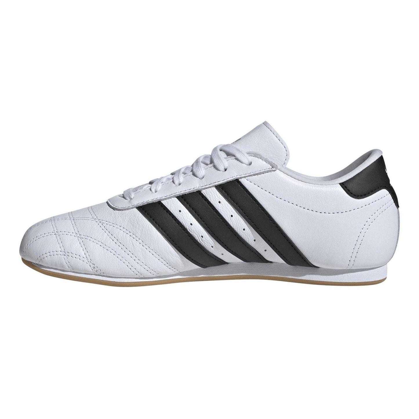 White-Black - Side - Adidas Womens-Ladies Lace Up Taekwondo Trainers