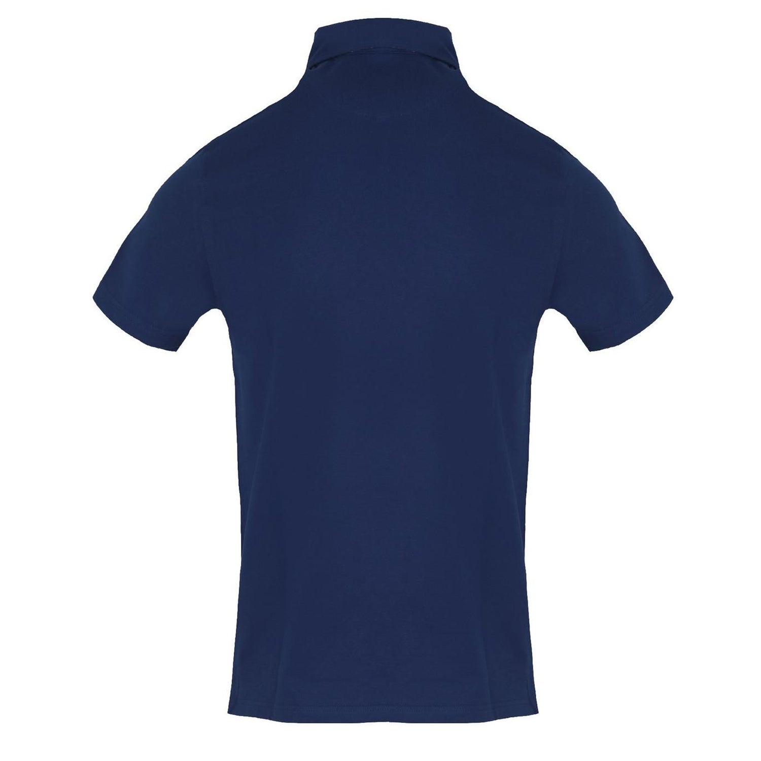 Navy - Back - Aquascutum Mens Collared Short-Sleeved Polo Shirt
