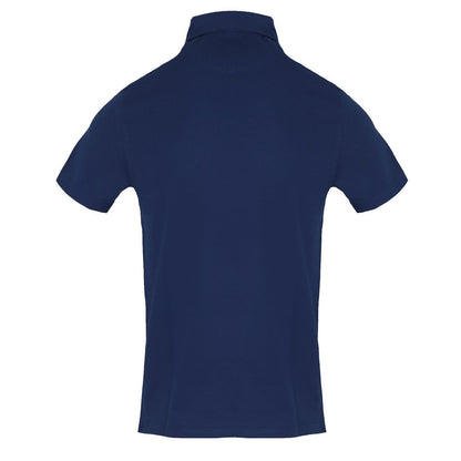 Navy - Back - Aquascutum Mens Collared Short-Sleeved Polo Shirt