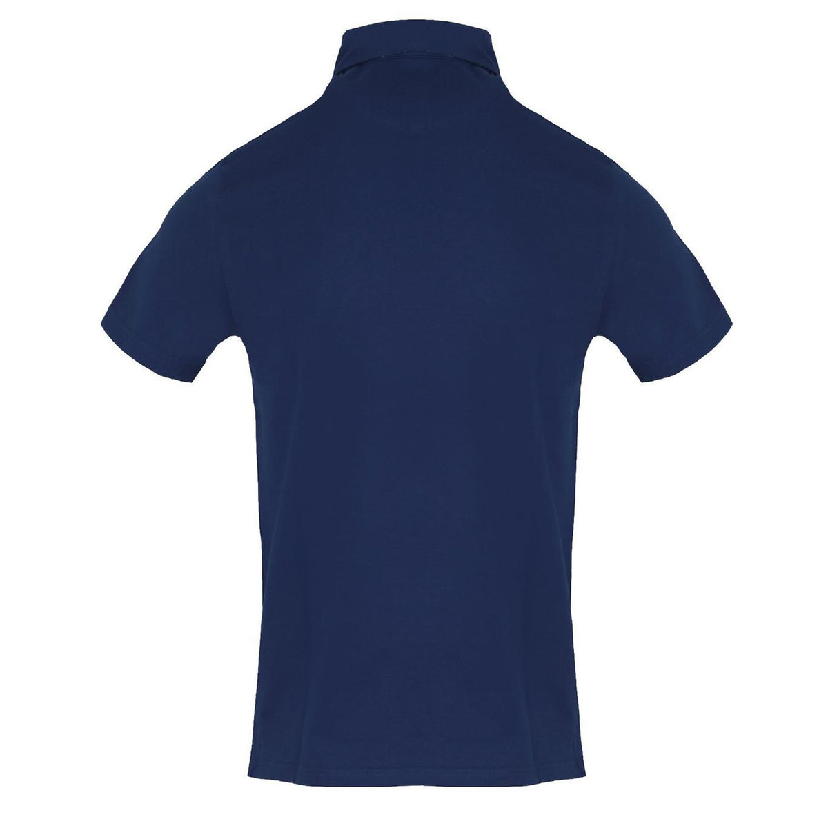 Navy - Back - Aquascutum Mens Collared Short-Sleeved Polo Shirt