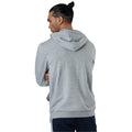 Grey - Back - Adidas Mens Essentials 3 Stripes Full Zip Hoodie