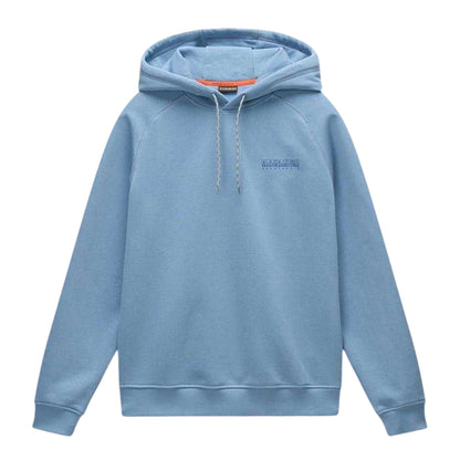 Faded Denim - Front - Napapijri Mens Napa Hoodie