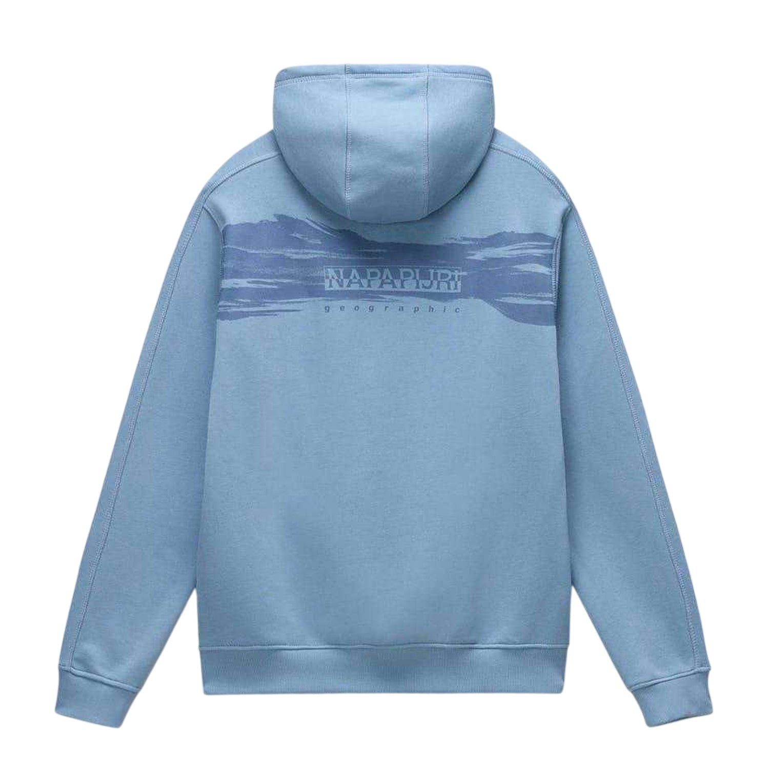 Faded Denim - Back - Napapijri Mens Napa Hoodie