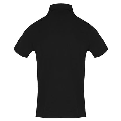 Black - Back - Aquascutum Mens Collared Short-Sleeved Polo Shirt