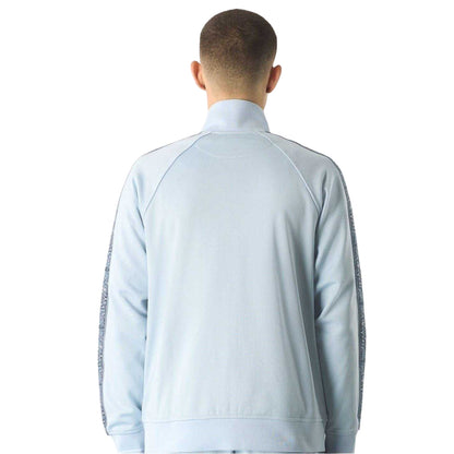 Light Blue - Back - Pretty Green Mens Eclipse Paisley Taped Raglan Track Top
