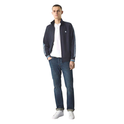 Navy - Lifestyle - Pretty Green Mens Eclipse Paisley Taped Raglan Track Top