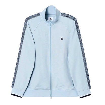 Light Blue - Front - Pretty Green Mens Eclipse Paisley Taped Raglan Track Top