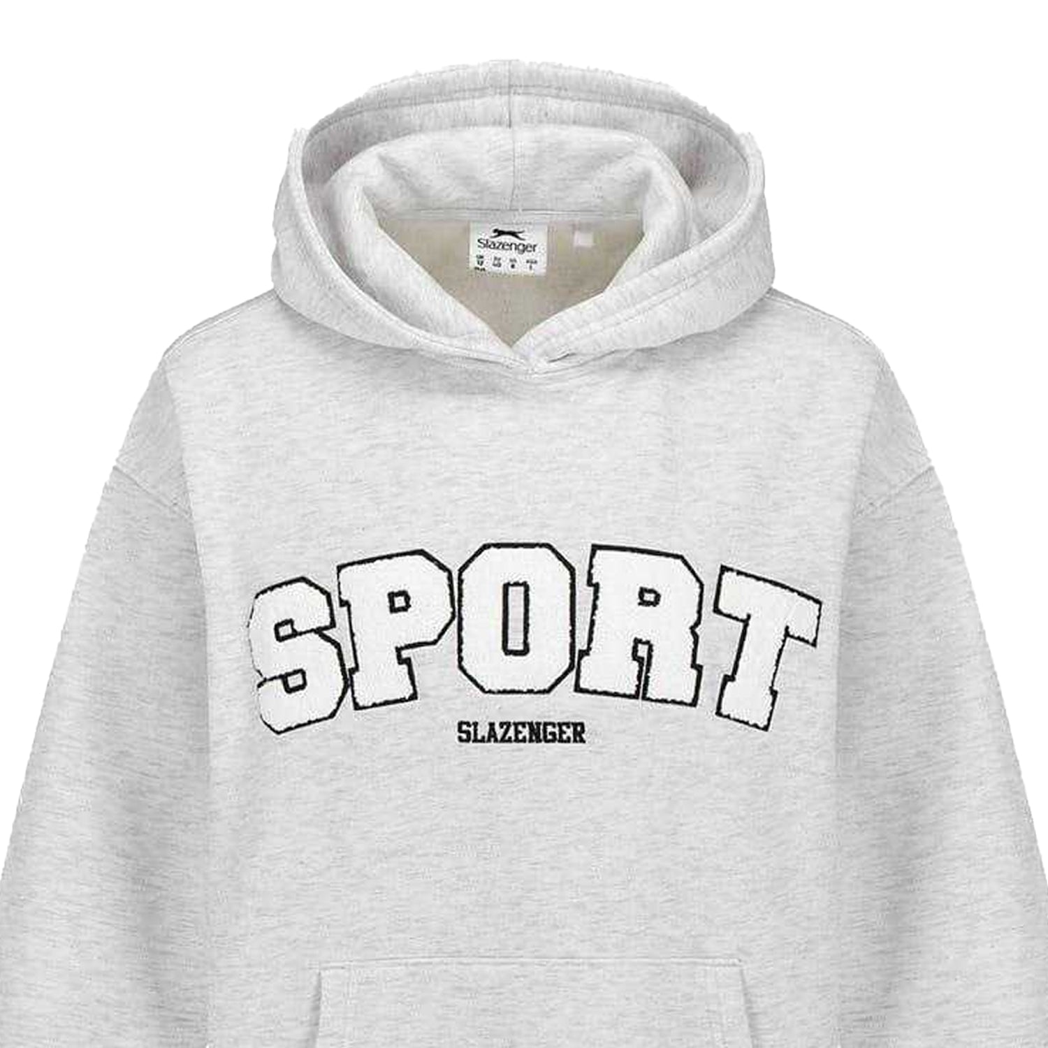 Ice Grey Marl - Side - Slazenger Womens-Ladies Sport Hoodie