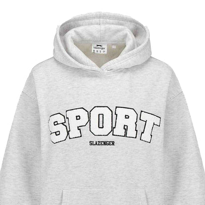 Ice Grey Marl - Side - Slazenger Womens-Ladies Sport Hoodie