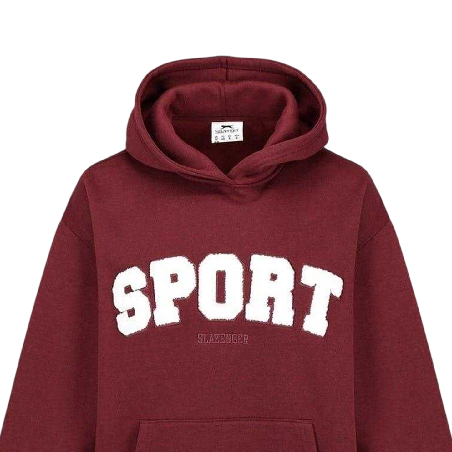 Burgundy - Side - Slazenger Womens-Ladies Sport Hoodie