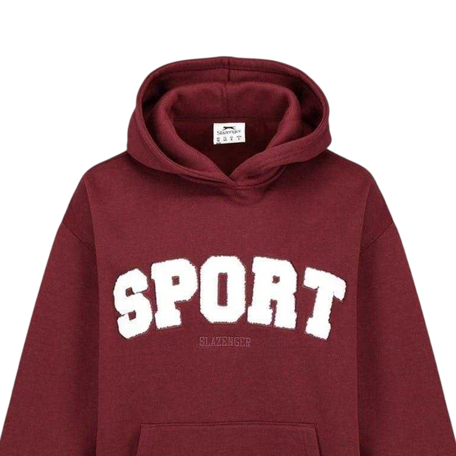 Burgundy - Side - Slazenger Womens-Ladies Sport Hoodie