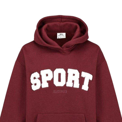 Burgundy - Side - Slazenger Womens-Ladies Sport Hoodie