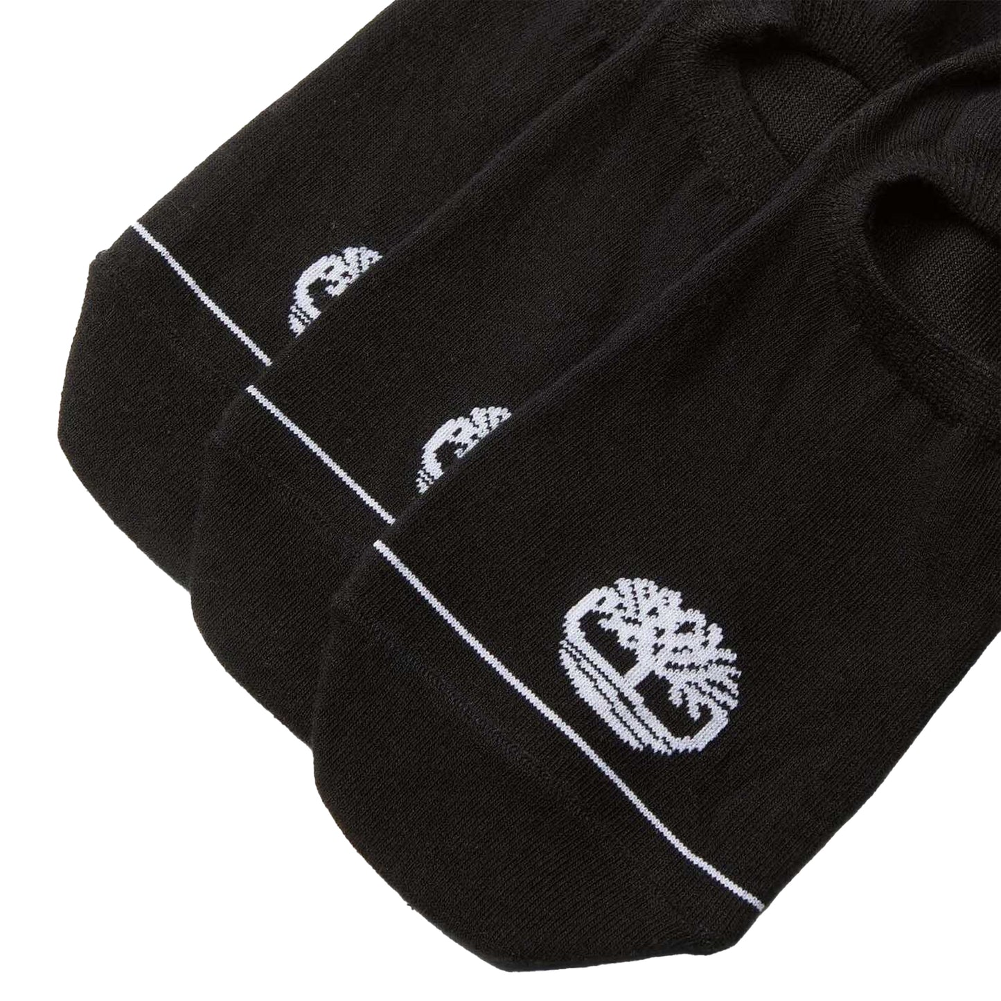 Black - Back - Timberland Mens No-Show Socks (Pack of 3)