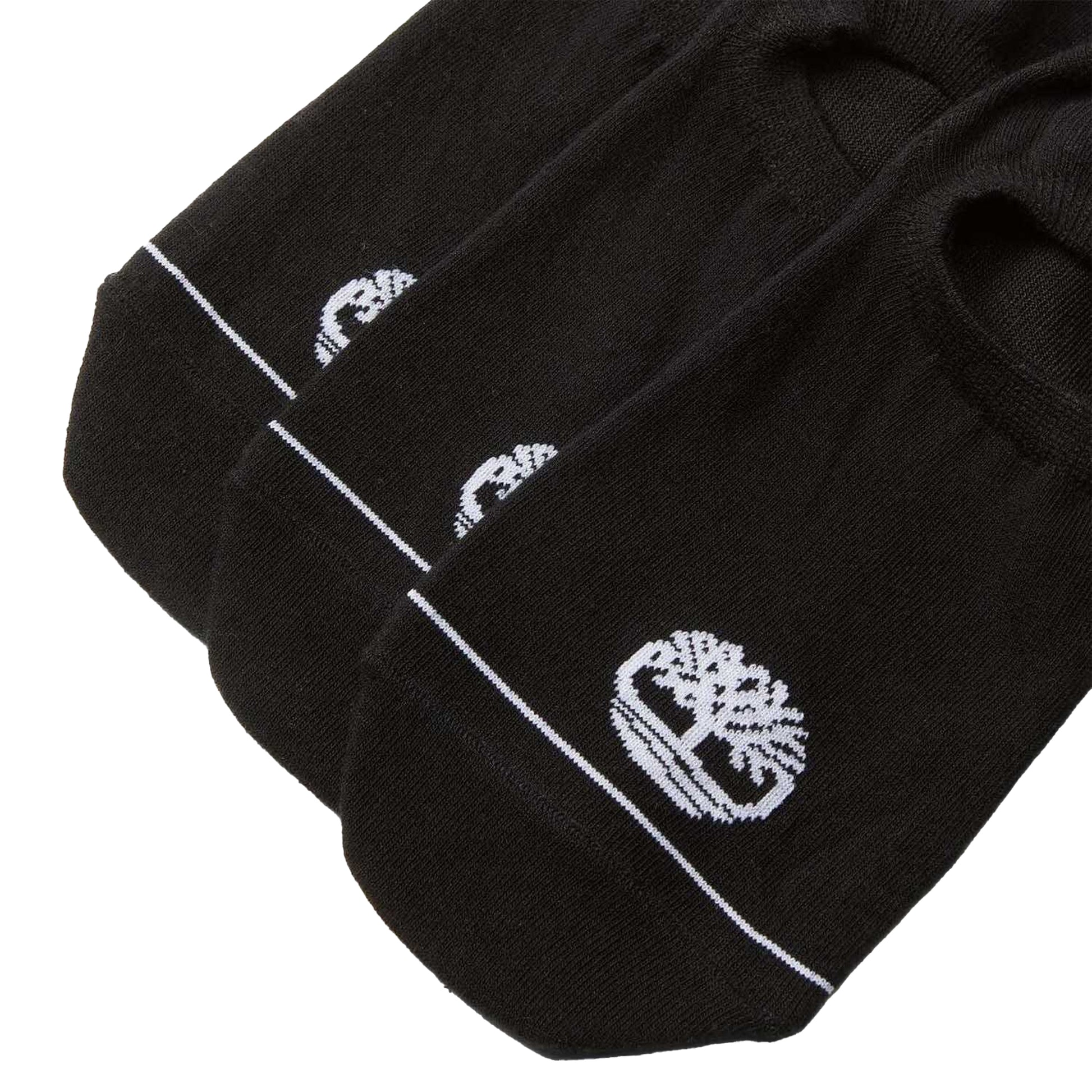 Black - Back - Timberland Mens No-Show Socks (Pack of 3)