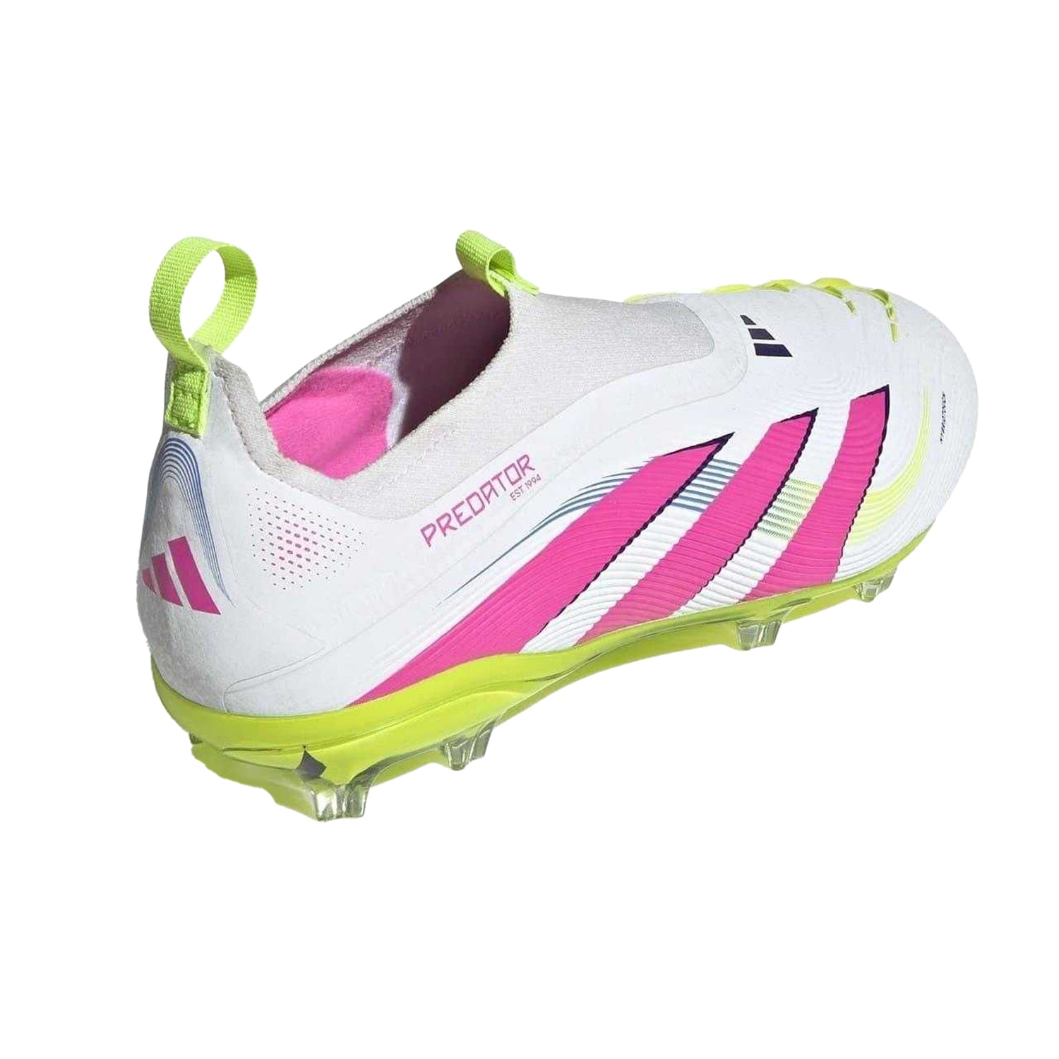 White-Pink - Back - Adidas Childrens-Kids Predator Elite Football Boots