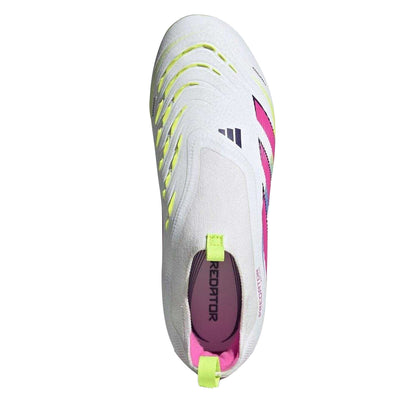 White-Pink - Lifestyle - Adidas Childrens-Kids Predator Elite Football Boots